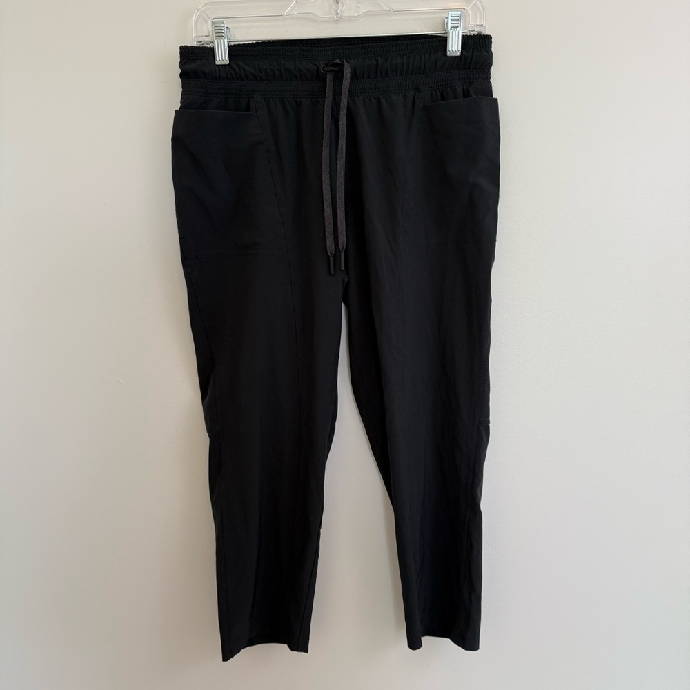 Prana Black Capri Pants Performance Women Size Small Elastic Waistband Gorpcore